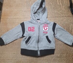 True Religion Kids Gray and Black Hoodie